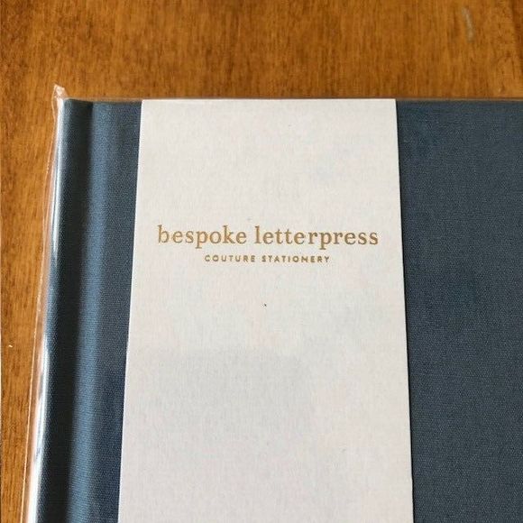 NEW Bespoke Letterpress Couture Stationery Address Book Lined Kashmir Blue - Picture 2 of 8